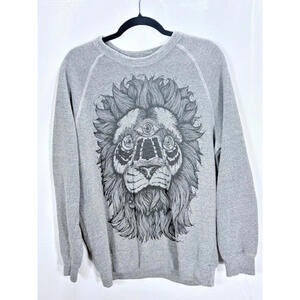 Alternative 3 eyed Lion Long Sleeve Sweater Mens size XL super soft material